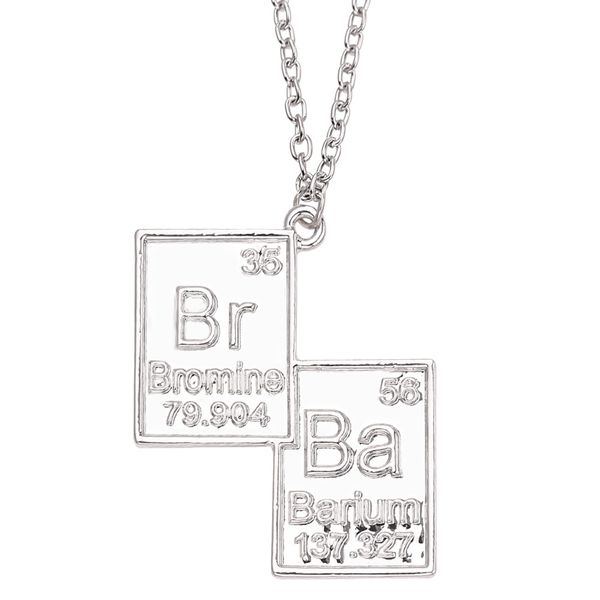 vintage jewelry breaking bad necklace chemical symbol br ba pendant brothers couple necklace gift, Silver
vintage jewelry breaking bad necklace chemical symbol br ba pendant brothers couple necklace gift, Silver