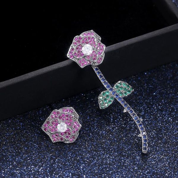 luxury 925 sterling silver asymmetric leaves earrings for women elegant temperament rose flowers removable stud earrings jewelry, Golden;silver
luxury 925 sterling silver asymmetric leaves earrings for women elegant temperament rose flowers removable stud earrings jewelry, Golden;silver