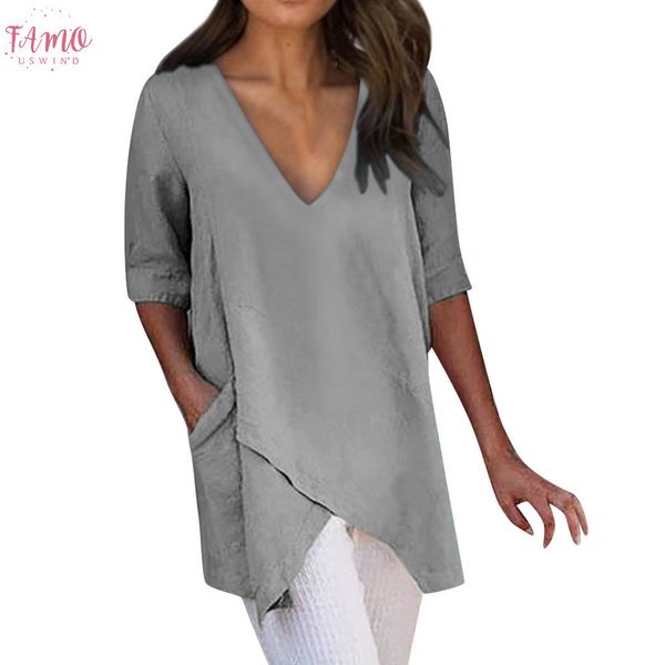 2019 new tshirt women casual solid irregular v neck short sleeve pockets t shirt poleras camiseta mujer harajuku t shirt, White
2019 new tshirt women casual solid irregular v neck short sleeve pockets t shirt poleras camiseta mujer harajuku t shirt, White