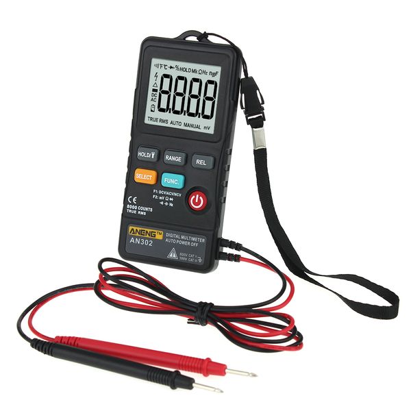 an302 multi-function button type multimeter + portable strap + measurement data line logistics multimeter measuring tool
an302 multi-function button type multimeter + portable strap + measurement data line logistics multimeter measuring tool