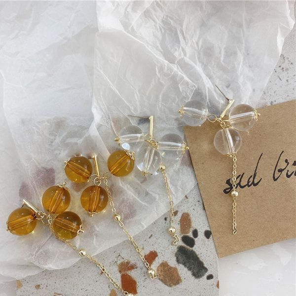 aomu korean new design fashion jewelry earring transparent ball beaded flower petal crystal party earrings for women gift, Golden;silver
aomu korean new design fashion jewelry earring transparent ball beaded flower petal crystal party earrings for women gift, Golden;silver
