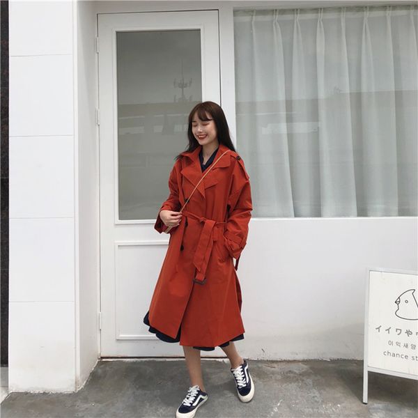vintage women's windbreakers turn-down collar double breasted female trench coat korean style solid cotton coat female autumn, Tan;black
vintage women's windbreakers turn-down collar double breasted female trench coat korean style solid cotton coat female autumn, Tan;black