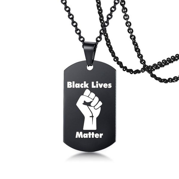 fashion black lives matter necklace protest black military brand necklace hip-hop stainless steel pendant necklace, Silver
fashion black lives matter necklace protest black military brand necklace hip-hop stainless steel pendant necklace, Silver