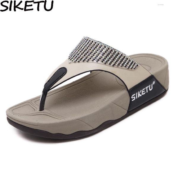 siketu casual women slippers thong sandals flip flops summer beach shoes woman rhinestone comfortable soft thick bottom heels, Black
siketu casual women slippers thong sandals flip flops summer beach shoes woman rhinestone comfortable soft thick bottom heels, Black