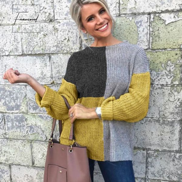 sweater long ladies sleeve soft knit women autumn round neck ribbed knitted patchwork round neck sweaters, White;black
sweater long ladies sleeve soft knit women autumn round neck ribbed knitted patchwork round neck sweaters, White;black