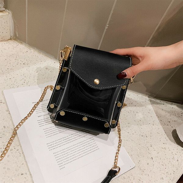 2019 brand new women's transparent clear rivet handbag ladies chain small shoulder bag purse crossbody bags sale
2019 brand new women's transparent clear rivet handbag ladies chain small shoulder bag purse crossbody bags sale
