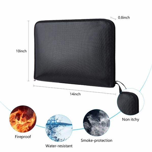 fuse model fireproof document bag, waterproof bag cash passport holder with multi pockets zipper closure non-itchy silicone coated
fuse model fireproof document bag, waterproof bag cash passport holder with multi pockets zipper closure non-itchy silicone coated