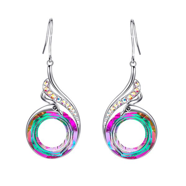 new bohemian ethnic colorful crystal dangle earrings fashion peacock phoenix statement dangle earring daily wedding party jewerly gift-y, Silver
new bohemian ethnic colorful crystal dangle earrings fashion peacock phoenix statement dangle earring daily wedding party jewerly gift-y, Silver