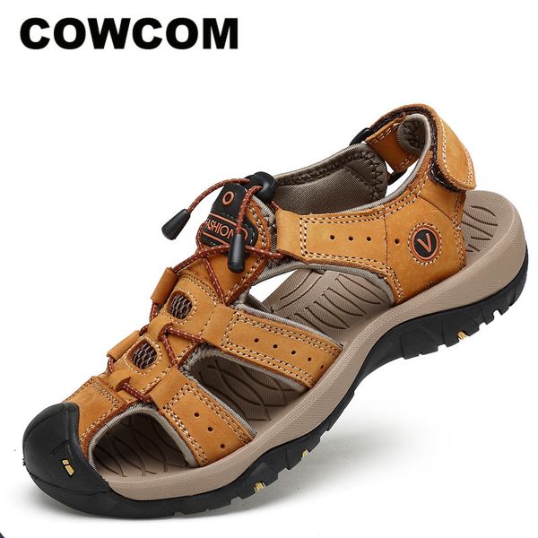 cowcom special supply source 2019 summer large size sandals beach shoes men's head leather breathable men's shoes clk-7239, Black
cowcom special supply source 2019 summer large size sandals beach shoes men's head leather breathable men's shoes clk-7239, Black