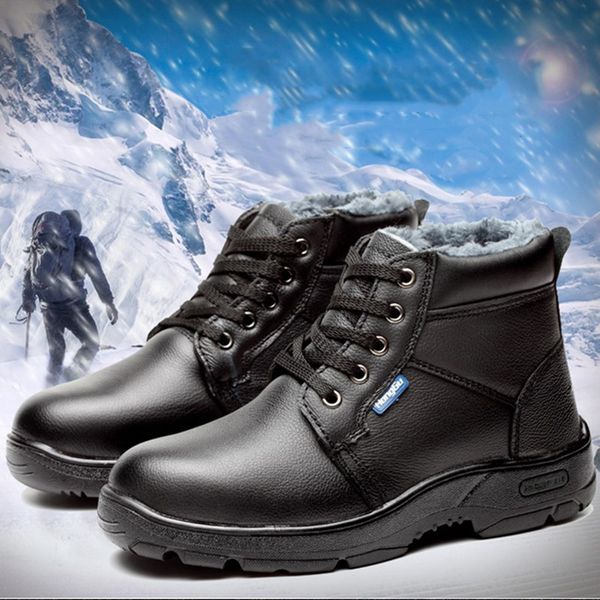 fashion warm cow leather boots men cold-proof tooling safety shoes mens winter safety boots steel toe shoes work, Black
fashion warm cow leather boots men cold-proof tooling safety shoes mens winter safety boots steel toe shoes work, Black