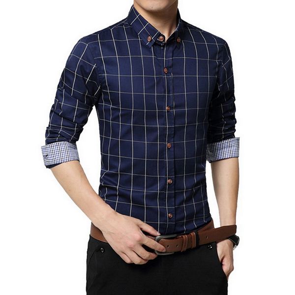litthing men plaid cotton shirts formal mens dress shirts men's business male long sleeve slim fitness shirt, White;black
litthing men plaid cotton shirts formal mens dress shirts men's business male long sleeve slim fitness shirt, White;black