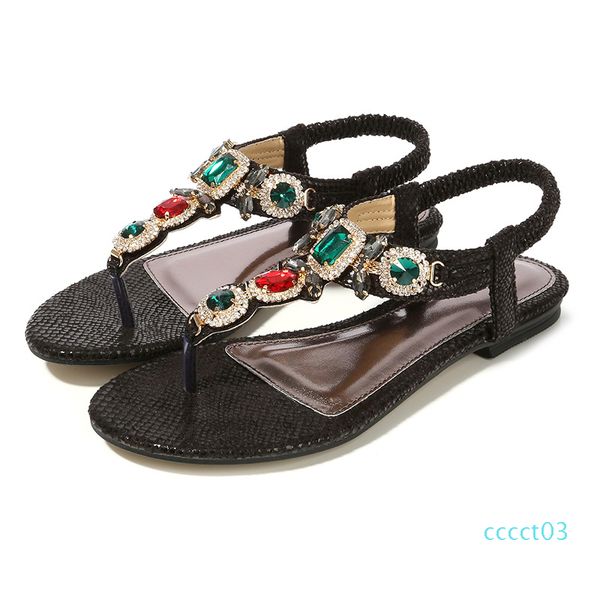 designer women crystal sandals flip flop elastic outsid ladies shoes band bohemian beach shoes sandals ct03, Black
designer women crystal sandals flip flop elastic outsid ladies shoes band bohemian beach shoes sandals ct03, Black