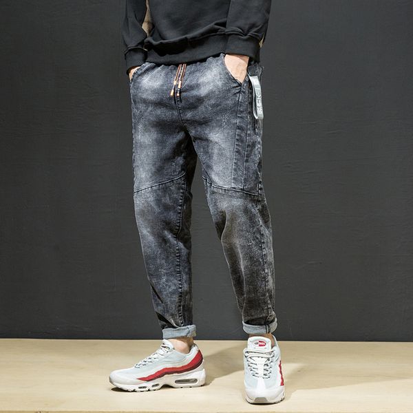 42-28 plus size japan style jeans men spring new 2019 simple loose denim harem pants patchwork design casual jeans trousers men, Blue
42-28 plus size japan style jeans men spring new 2019 simple loose denim harem pants patchwork design casual jeans trousers men, Blue