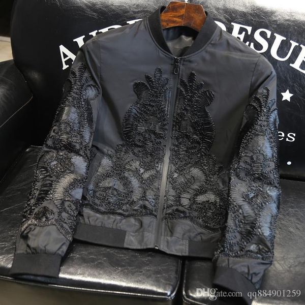 2019 autumn winter men jacket baroque style heavy craft ribbon folds hand stitching serene jacket men outwear plus size vestes manteaux, Black;brown
2019 autumn winter men jacket baroque style heavy craft ribbon folds hand stitching serene jacket men outwear plus size vestes manteaux, Black;brown