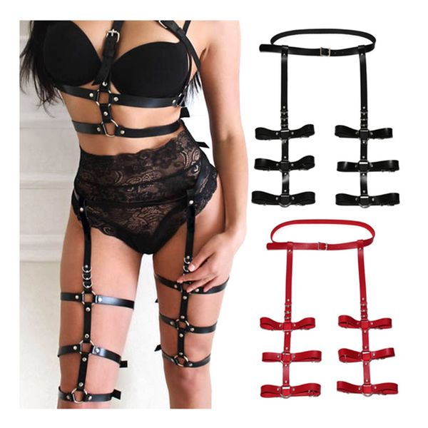 leather leg harness underwear harajuku goth punk lingerie erotic leather belt women stockings suspender strap bondage, Black;white
leather leg harness underwear harajuku goth punk lingerie erotic leather belt women stockings suspender strap bondage, Black;white