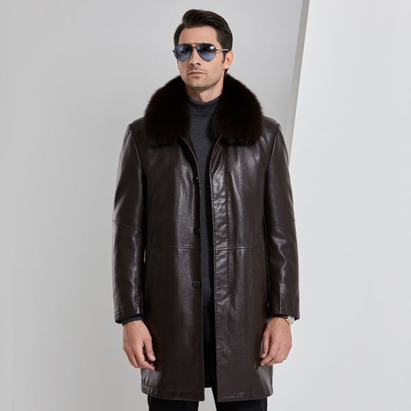 new winter thicken leather jacket men fur collar leather jackets and coats casual long windproof jacket male, Black
new winter thicken leather jacket men fur collar leather jackets and coats casual long windproof jacket male, Black