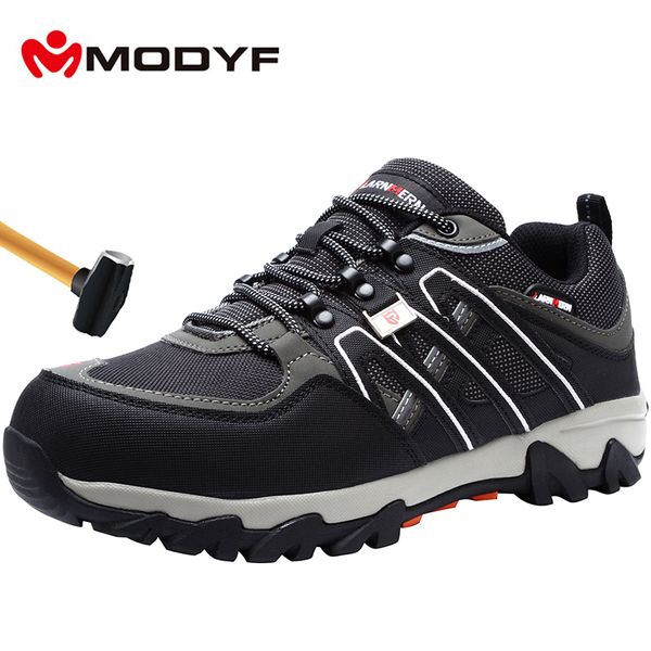 modyf men's steel toe work safety shoes lightweight breathable anti-smashing anti-puncture non-slip reflective casual sneaker t200305, Black
modyf men's steel toe work safety shoes lightweight breathable anti-smashing anti-puncture non-slip reflective casual sneaker t200305, Black