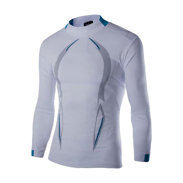 active style mens designer tshirt casual elastic quick dry long sleeve solid color skinny gym tees casual mens clothing, White;black
active style mens designer tshirt casual elastic quick dry long sleeve solid color skinny gym tees casual mens clothing, White;black