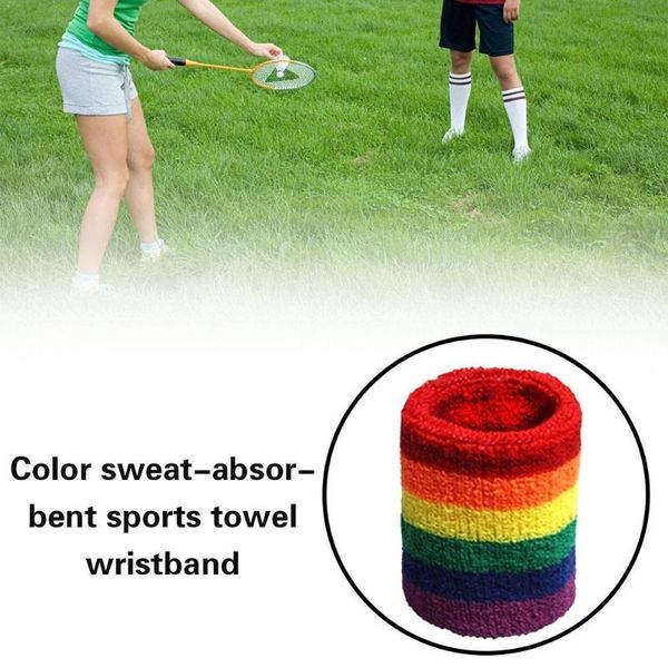 1pcs breathable bracers rainbow color soft cotton wrap hand fitness sweat men women badminton running wristband absorption i4t0, Black;red
1pcs breathable bracers rainbow color soft cotton wrap hand fitness sweat men women badminton running wristband absorption i4t0, Black;red