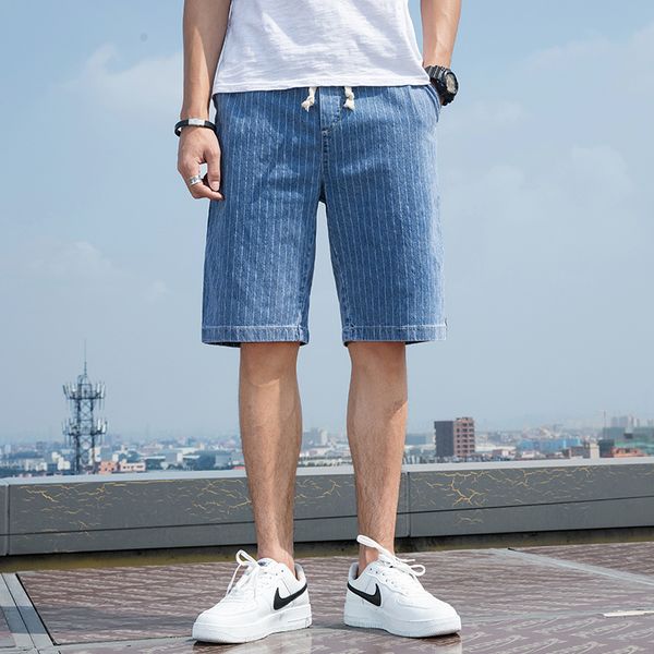 s-7xl large size summer men's stretch short jeans casual loose elastic stripe blue denim shorts male brand clothes
s-7xl large size summer men's stretch short jeans casual loose elastic stripe blue denim shorts male brand clothes