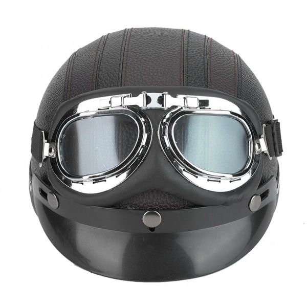 black brown motorcycle motorbike half face helmet with sun visor cool goggles motorcycle parts motocicleta
black brown motorcycle motorbike half face helmet with sun visor cool goggles motorcycle parts motocicleta