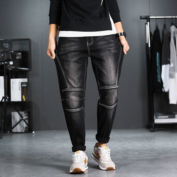 men's elastic feet in large jeans, Blue
men's elastic feet in large jeans, Blue