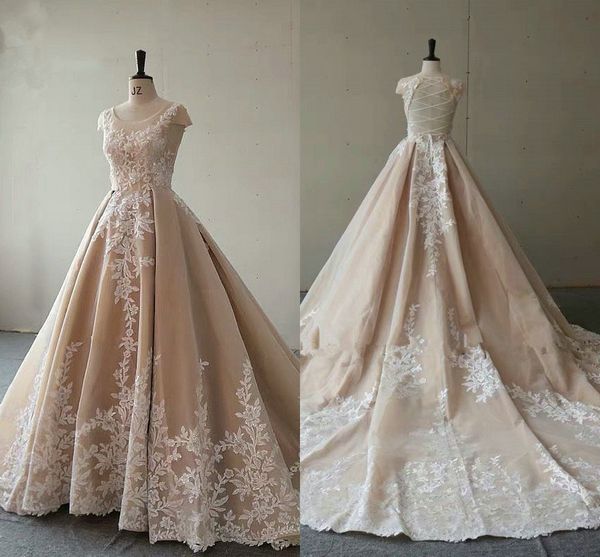champagne retro arabic ball gown wedding dresses short sleeevs sweep train appliques beads open back garden country bridal gowns, White
champagne retro arabic ball gown wedding dresses short sleeevs sweep train appliques beads open back garden country bridal gowns, White