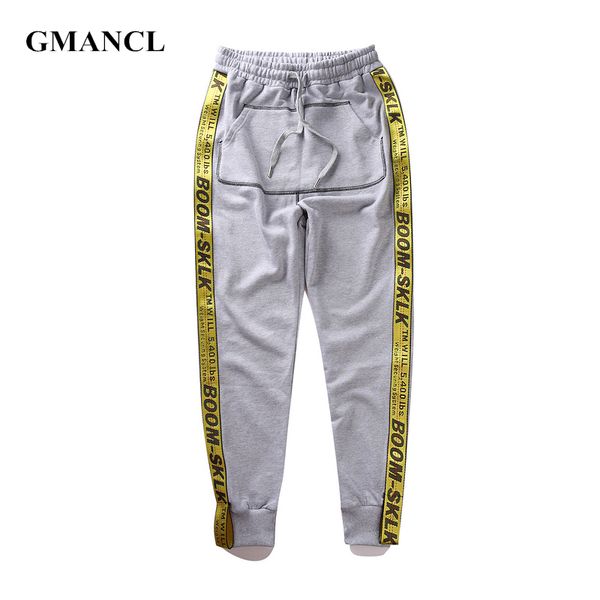 2017 new men jogger pants elastic waist side ribbons printing trousers cotton sweatpants hiphop jogger casual pants, Black
2017 new men jogger pants elastic waist side ribbons printing trousers cotton sweatpants hiphop jogger casual pants, Black