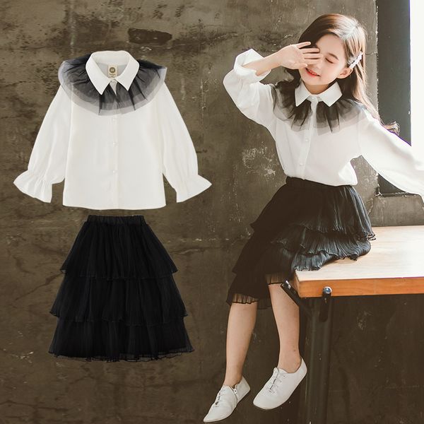 princess chiffon 2 pcs set for 3-14 years teenage girls spring clothes long-sleeve blouse+skirt suits girl school outfits, White
princess chiffon 2 pcs set for 3-14 years teenage girls spring clothes long-sleeve blouse+skirt suits girl school outfits, White