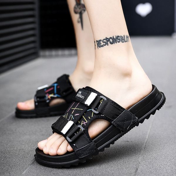 2020 new style summer slipper men's casual versatile sandals sandals outdoor fashion slipper, Black
2020 new style summer slipper men's casual versatile sandals sandals outdoor fashion slipper, Black