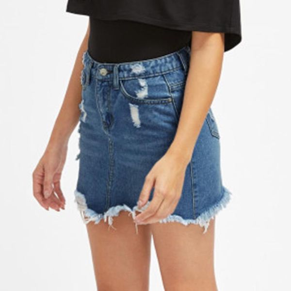 women blue ripped casual mini denim skirt 2020 summer new bodycon women skirt basic pocket jeans mid waist, Black
women blue ripped casual mini denim skirt 2020 summer new bodycon women skirt basic pocket jeans mid waist, Black