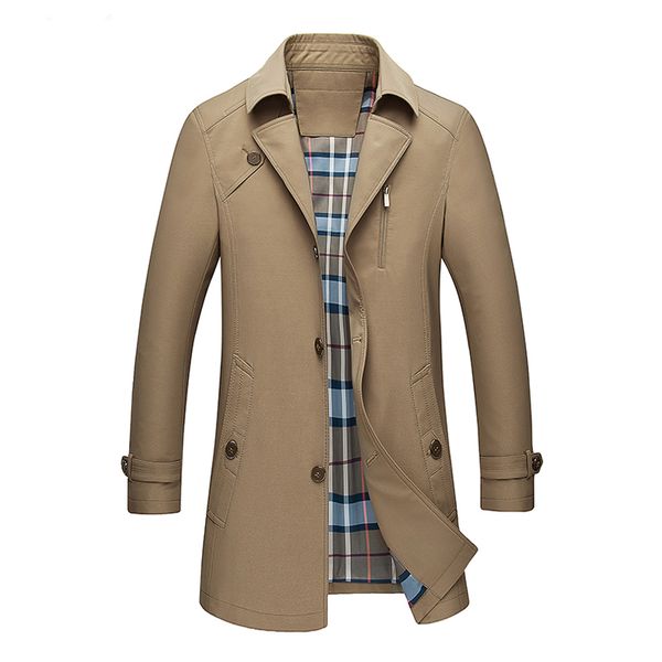 long trench coat men spring autumn smart casual windbreaker male business single breasted zipper bust pocket plus size xxl-4xl, Tan;black 
long trench coat men spring autumn smart casual windbreaker male business single breasted zipper bust pocket plus size xxl-4xl, Tan;black