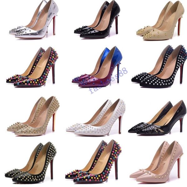2019 brand shoes red sloe women pumps high heel shoes rivet pointed toe fine heel lady wedding shoes bottom for the red 8cm 10cm 12cm, Black
2019 brand shoes red sloe women pumps high heel shoes rivet pointed toe fine heel lady wedding shoes bottom for the red 8cm 10cm 12cm, Black