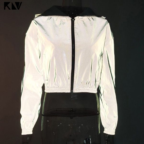 klv 2019 autumn women's reflective long sleeve hooded zip-up youth crop night running windbreak short coat jacket, Black;brown
klv 2019 autumn women's reflective long sleeve hooded zip-up youth crop night running windbreak short coat jacket, Black;brown