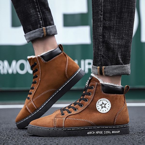 warm snow boots men winter shoes suede leather solid short plush ankle boots male botas hombre, Black
warm snow boots men winter shoes suede leather solid short plush ankle boots male botas hombre, Black