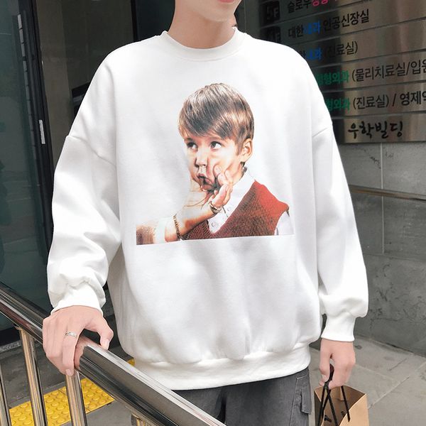 2019 spring and autumn models hong kong style couple long sleeves head new print hoodies trend loose male black / yellow / white
2019 spring and autumn models hong kong style couple long sleeves head new print hoodies trend loose male black / yellow / white