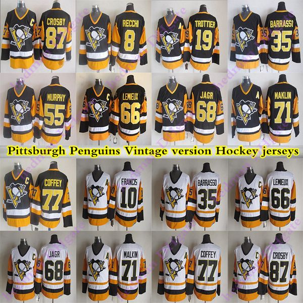 men's pittsburgh penguins ccm vintage jerseys 87 crosby 66 lemieux 71 maklin 19 trottier 77 coffey 35 barrasso 68 jagr hockey jersey, Black;red
men's pittsburgh penguins ccm vintage jerseys 87 crosby 66 lemieux 71 maklin 19 trottier 77 coffey 35 barrasso 68 jagr hockey jersey, Black;red