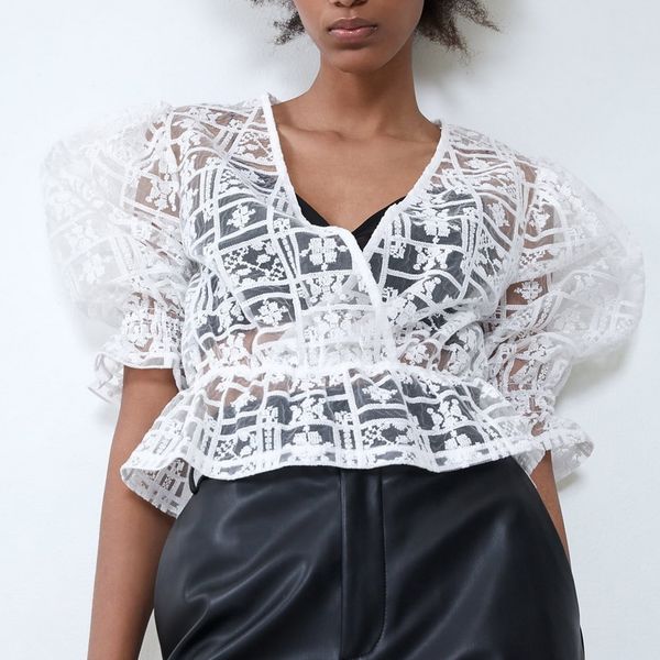 shine through женщины white блуза весна лето 2020 новая мода вышивки tops прозрачный crop
shine through женщины white блуза весна лето 2020 новая мода вышивки tops прозрачный crop