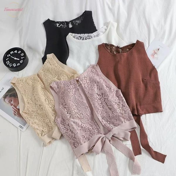 2020 summer back hollow lace bowknot t shirts casual loose size women sleeveless, White
2020 summer back hollow lace bowknot t shirts casual loose size women sleeveless, White