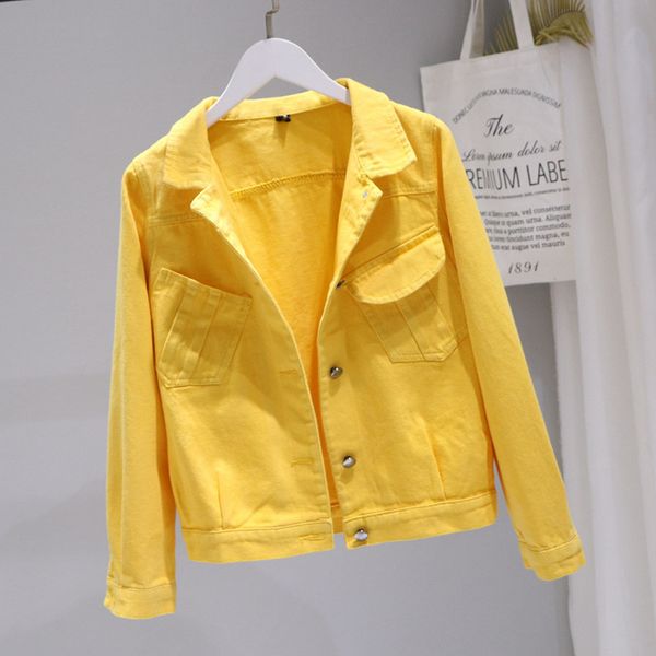 2019 denim jacket women korean yellow pink coats and jackets women short harajuku jean jacket spring autumn jeans coat kj2351, Black;brown
2019 denim jacket women korean yellow pink coats and jackets women short harajuku jean jacket spring autumn jeans coat kj2351, Black;brown