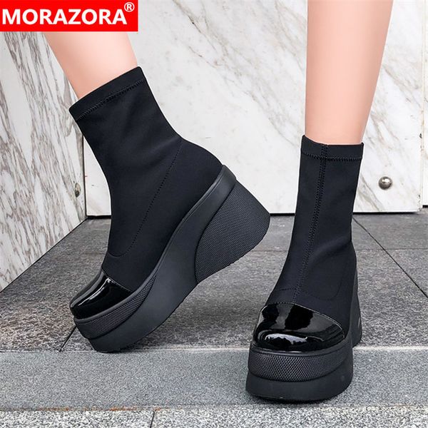 morazora 2020 new arrive женские брендовые сапоги из натуральной кожи туфли на платформе круглый носок мода высота увеличена ботильоны t2004, Black
morazora 2020 new arrive женские брендовые сапоги из натуральной кожи туфли на платформе круглый носок мода высота увеличена ботильоны t2004, Black