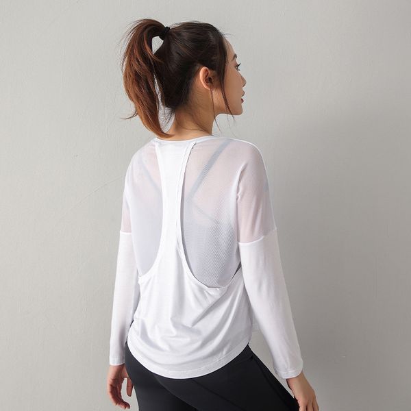 spring new mesh sports shirt women running fitness t-shirt loose and thin breathable long sleeve yoga quick-drying clothes, White;red
spring new mesh sports shirt women running fitness t-shirt loose and thin breathable long sleeve yoga quick-drying clothes, White;red