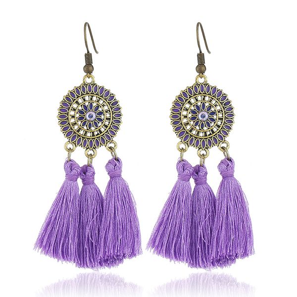 european and american new round earrings female fashion fan-shaped tassels earrings retro oil dripping exaggerated fashion jewelry, Golden
european and american new round earrings female fashion fan-shaped tassels earrings retro oil dripping exaggerated fashion jewelry, Golden