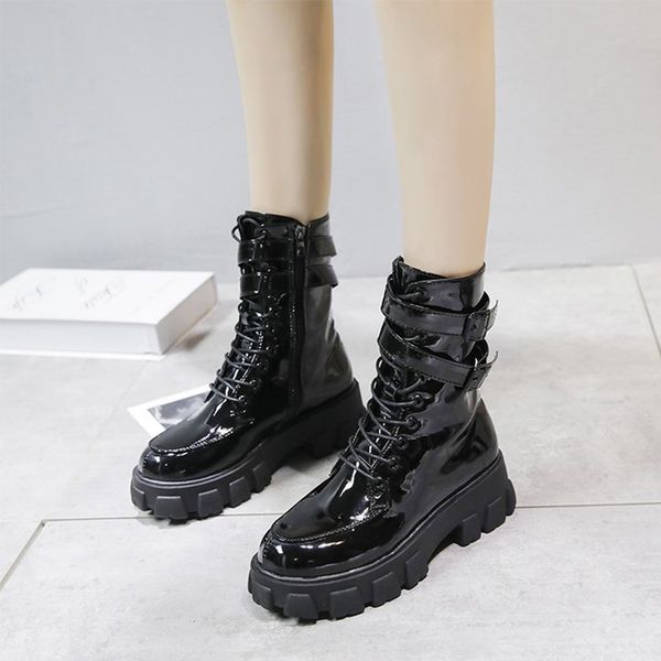 2020 spring women's punk boots women casual ladies chunky heels fashion woman zip patent leather female comfortable shoes, Black
2020 spring women's punk boots women casual ladies chunky heels fashion woman zip patent leather female comfortable shoes, Black