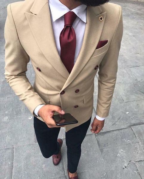 high quality double breasted champagne groom tuxedos peak lapel groomsmen mens suits blazers (jacket+pants+tie) w:718, White;black
high quality double breasted champagne groom tuxedos peak lapel groomsmen mens suits blazers (jacket+pants+tie) w:718, White;black