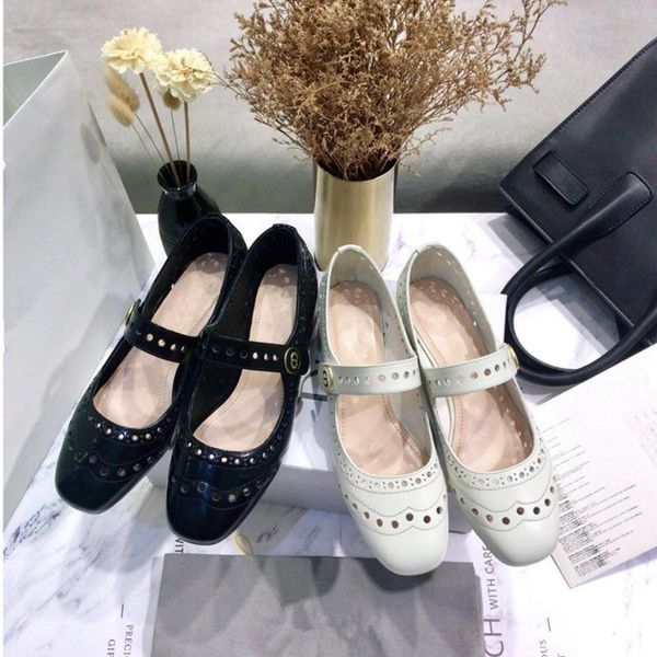 women sandals metal letters hardware buckle women's shoes with chunky-heeled mary jane punched square ballet shoes femmes, Black
women sandals metal letters hardware buckle women's shoes with chunky-heeled mary jane punched square ballet shoes femmes, Black