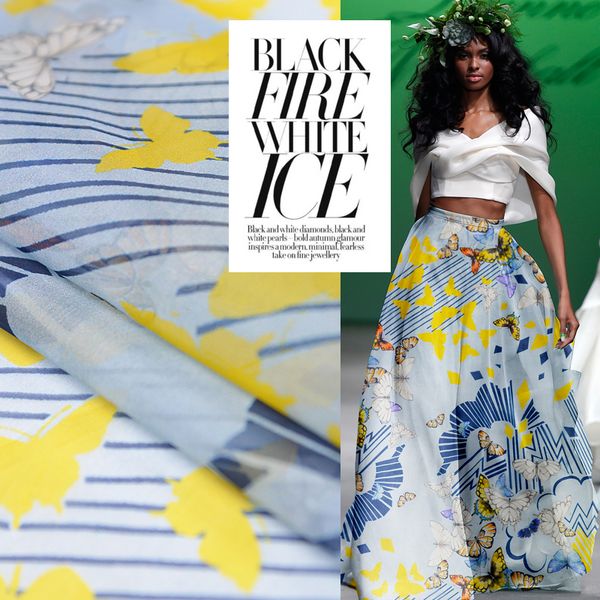 vintage butterfly printed 100% silk organza fabric for women dress 140cm wide 10 momme strepe cloth for diy sewing summer new, Black;white
vintage butterfly printed 100% silk organza fabric for women dress 140cm wide 10 momme strepe cloth for diy sewing summer new, Black;white