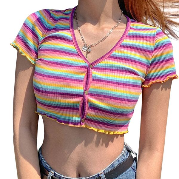 spring and summer women's color stitching short-sleeved shirt v-neck cardigan t-shirt women, White
spring and summer women's color stitching short-sleeved shirt v-neck cardigan t-shirt women, White