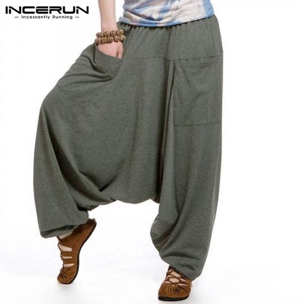 incerun new solid color arem pants men's hiphop pants elastic waist japanese drop crotch cross-pants joggers trousers 2019 5xl, Black
incerun new solid color arem pants men's hiphop pants elastic waist japanese drop crotch cross-pants joggers trousers 2019 5xl, Black