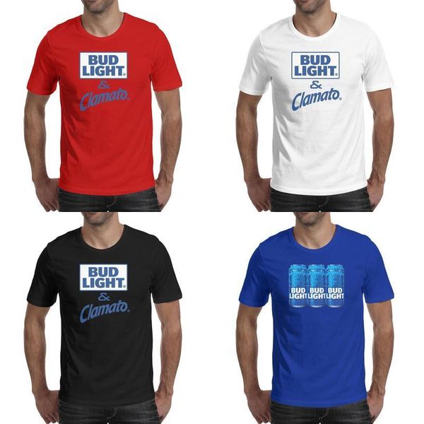 mens bud light and clamato fashion t shirt printing make a cotton shirts humorous short sleeve tees logo beer, White;black 
mens bud light and clamato fashion t shirt printing make a cotton shirts humorous short sleeve tees logo beer, White;black